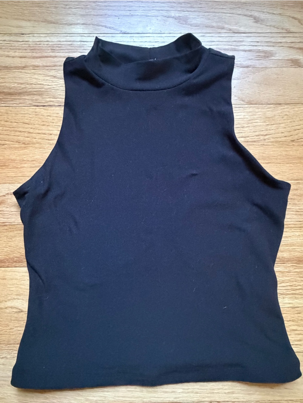 Olive and Oak Black Sleeveless Mock Neck Women's Top